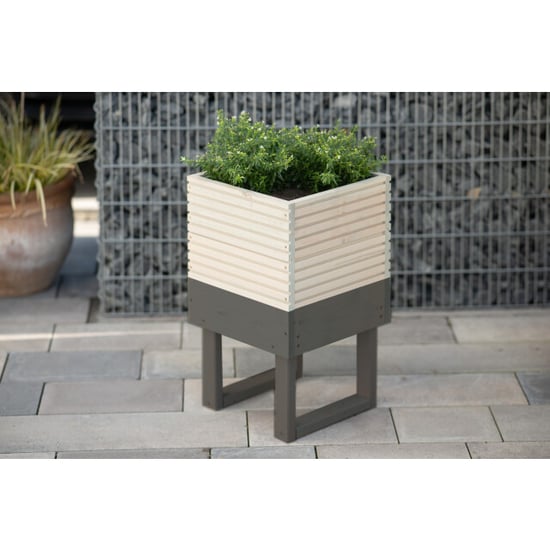 Westmann Kathleen houten plantenbak 33x33x54 cm - - Image 2