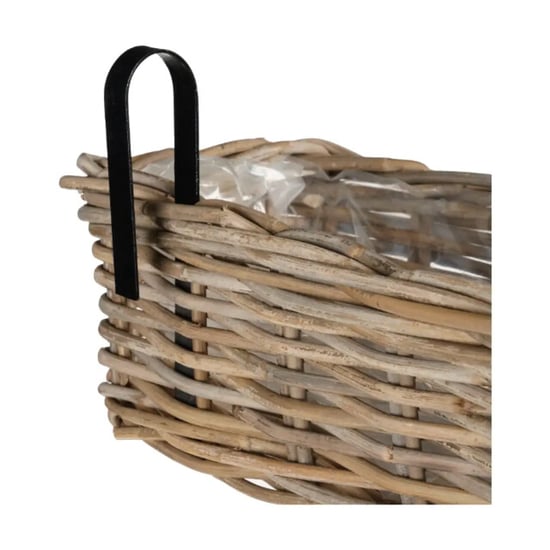 WDMT Rotan balkon plantenbak 60 x 18 x 16 cm bruin - Image 2