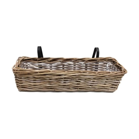 WDMT Rotan balkon plantenbak 60 x 18 x 16 cm bruin - Image 3