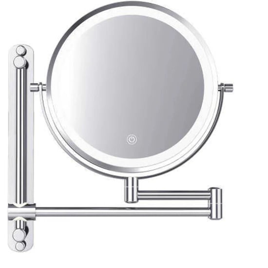 Mirlux Make-up spiegel oplaadbaar chroom 1-7x vergroting - Image 1