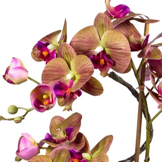 Kopu ® kunstbloem orchidee 70 cm in bruine vaas phalenopsis - Image 2