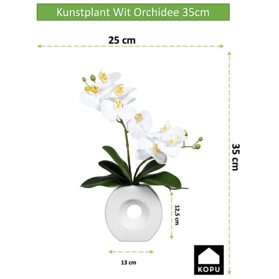 Kopu ® kunstbloem te orchidee 35 cm in mooie te vaas phalenopsis - Image 2