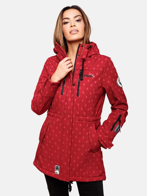Marikoo long women’s quilted jacket Abendsternchen with detachable hood - Image 1