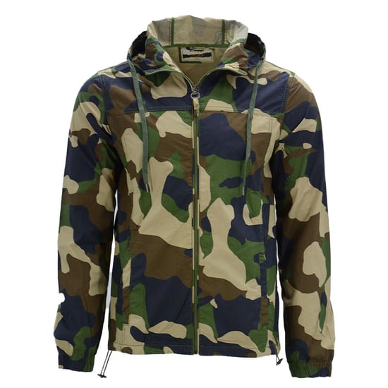 Mens Showerproof Jacket Regular Fit Lightweight Hooded Travel Windbreaker Coat - Image 1
