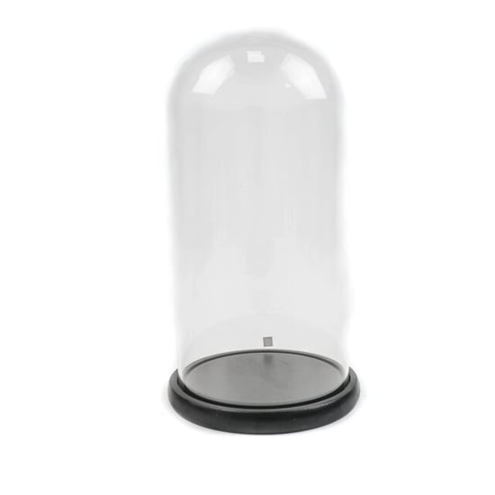 House Vitamin Bell jar glass/wood black - 17x17x32cm - Image 1