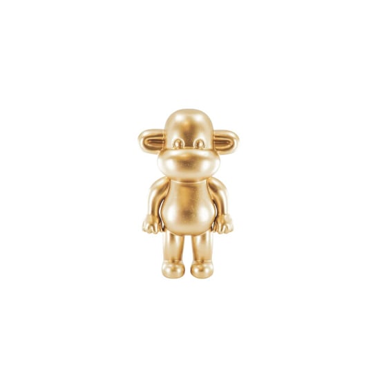 House Vitamin Ornament monkey figurine 'the legend'- polyresin gold 20,5x13,5x35cm - Image 1