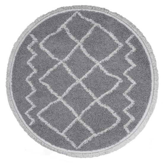 Home67 Vloerkleed marrakesh grey rond ø120 cm - Image 1