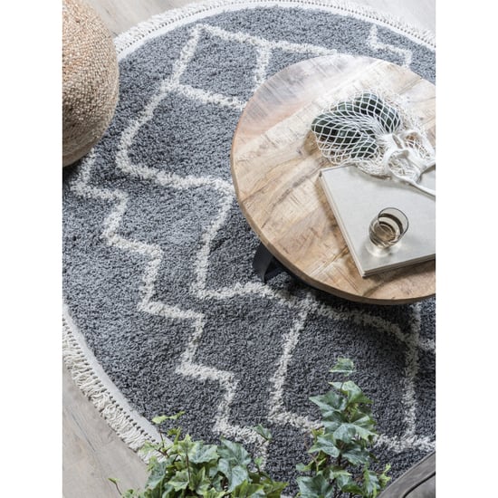 Home67 Vloerkleed marrakesh grey rond ø120 cm - Image 2