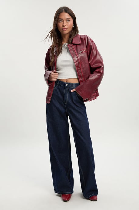 Mid Waist Loose Fit Skater Jean - Image 1