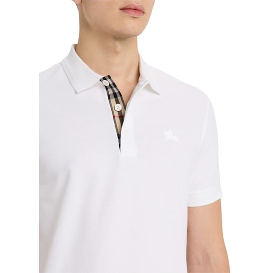 Burberry Eddie Ekd Vit Pikétröja - Image 4