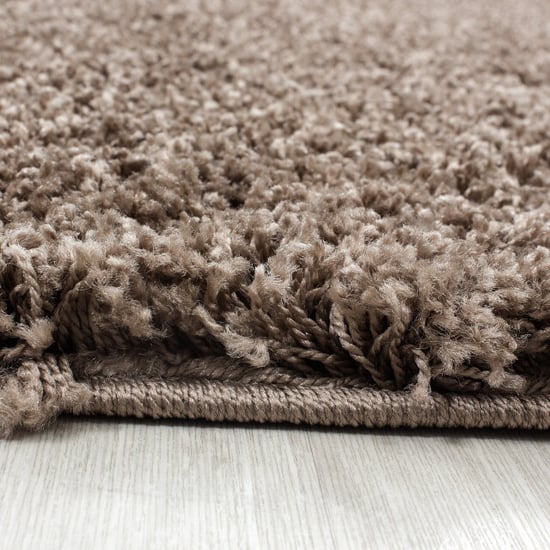 Muratap Basic rond shaggy vloerkleed caramel hoogpolig- 200 cm rond - Image 2