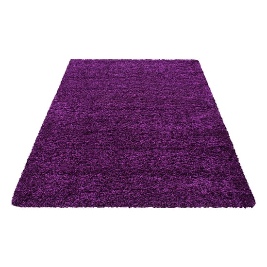 Muratap Basic shaggy vloerkleed paars hoogpolig- 240x340 cm - Image 2