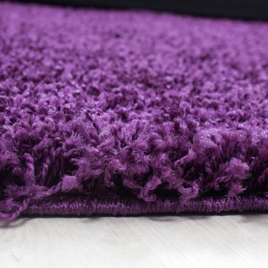 Muratap Basic shaggy vloerkleed paars hoogpolig- 240x340 cm - Image 3