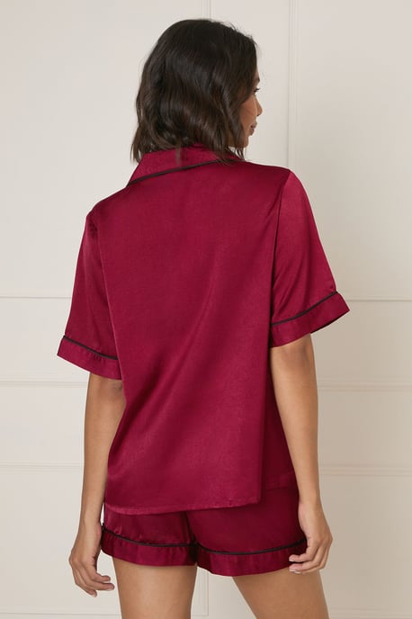 Plain Satin Short Sleeve Nightwear set - Image 3