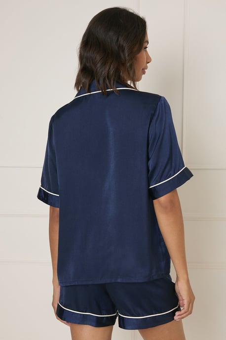 Plain Satin Short Sleeve Nightwear set - Image 3
