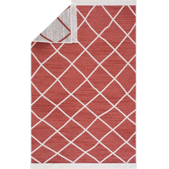 Muratap Boho kelim dubbelzijdig wasbaar vloerkleed creme- 80x200 cm - Image 4