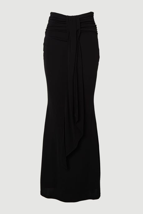Plus Size Premium Stretch Crepe Jersey Maxi Skirt - Image 4