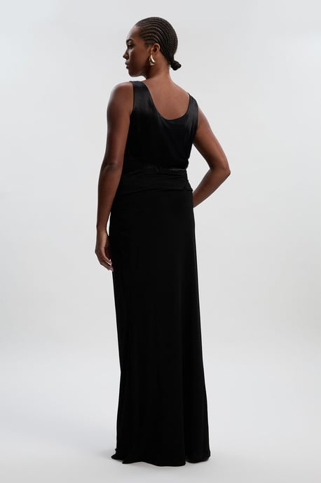 Plus Size Premium Stretch Crepe Jersey Maxi Skirt - Image 5