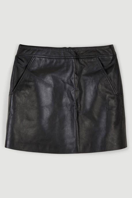 Leather Mini Skirt - Image 4