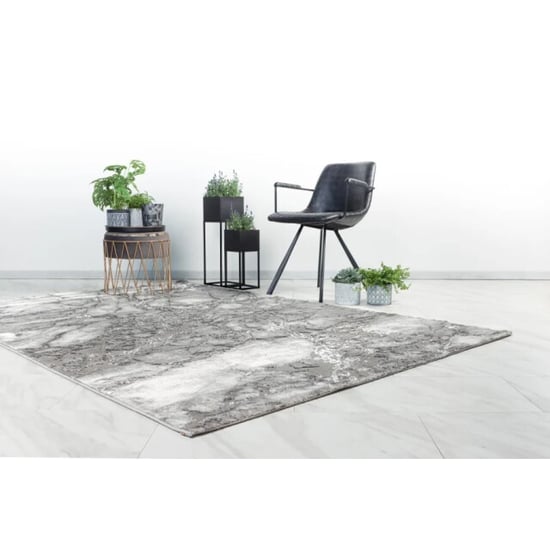 Muratap Fashion marmer laagpolig vloerkleed design tapijt grijs 200x290 cm - Image 3