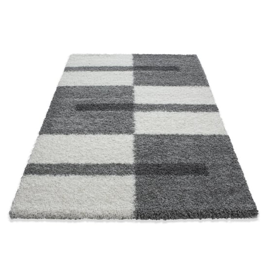 Muratap Gala shaggy vloerkleed / wit hoogpolig- 80x150 cm - Image 5