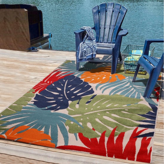 Muratap Binnen en buiten vloerkleed floral outdoor laagpolig tapijt 120x170 cm - Image 5
