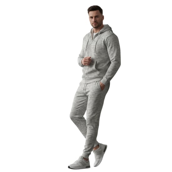 Mens Fleece Tracksuit Set Full Zip Hoodie Top Winter Joggers Gym Jogging Bottoms - Image 5