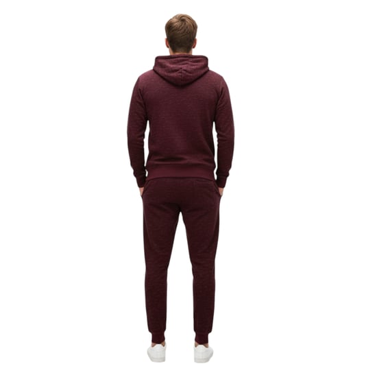 Mens Fleece Tracksuit Set Full Zip Hoodie Top Winter Joggers Gym Jogging Bottoms - Image 2