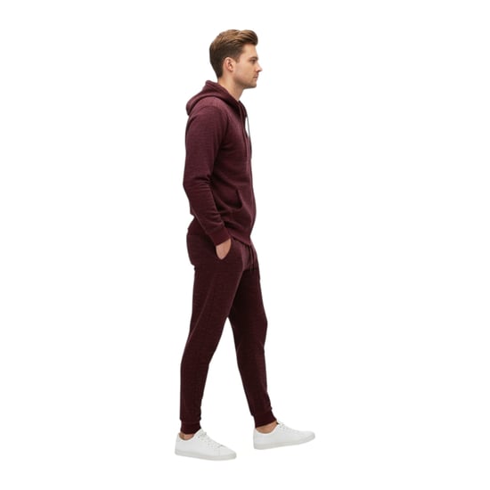 Mens Fleece Tracksuit Set Full Zip Hoodie Top Winter Joggers Gym Jogging Bottoms - Image 3