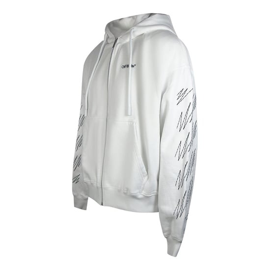 Off-white Stitch Diags Zip Skate Hoodie Wit - Image 2