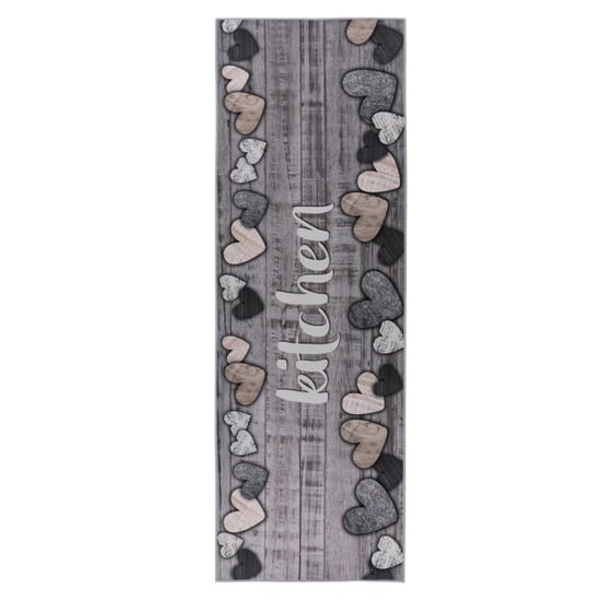 Muratap Kitchen love keukenloper anti-slip machine wasbaar 100% polyester modern - Image 1