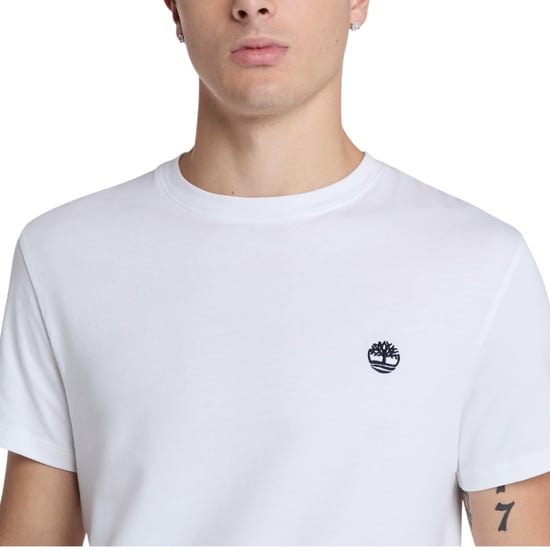 Timberland Herr T-shirts Klassiska Logotyp Sommaren Crew Neck Dunstan River Toppar Ny - Image 5