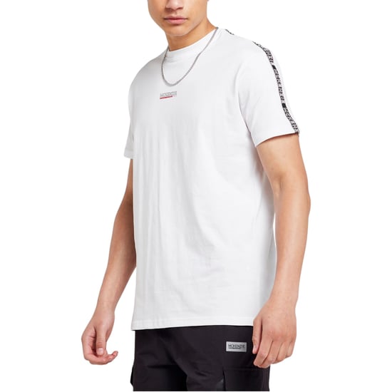 McKenzie Mens T Shirts Logo Tape Crew Neck Short Sleeve Summer Cotton T-Shirt - Image 4