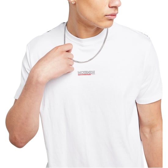 McKenzie Mens T Shirts Logo Tape Crew Neck Short Sleeve Summer Cotton T-Shirt - Image 5