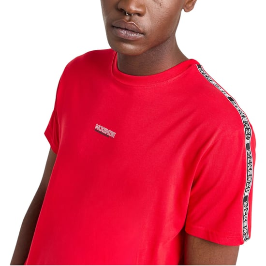 McKenzie Mens T Shirts Logo Tape Crew Neck Short Sleeve Summer Cotton T-Shirt - Image 2