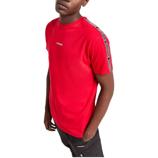 McKenzie Mens T Shirts Logo Tape Crew Neck Short Sleeve Summer Cotton T-Shirt - Image 4