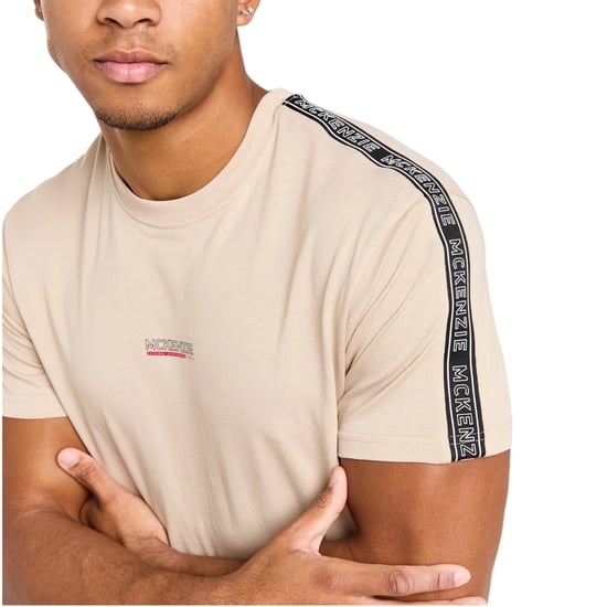 McKenzie Mens T Shirts Logo Tape Crew Neck Short Sleeve Summer Cotton T-Shirt - Image 2