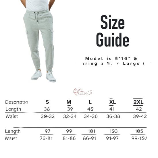 Mens Cargo Joggers Zip Pockets Fleece Gym Trousers Cotton Bottom Track Pants New - Image 4