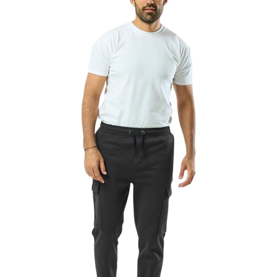 Mens Cargo Joggers Zip Pockets Fleece Gym Trousers Cotton Bottom Track Pants New - Image 3