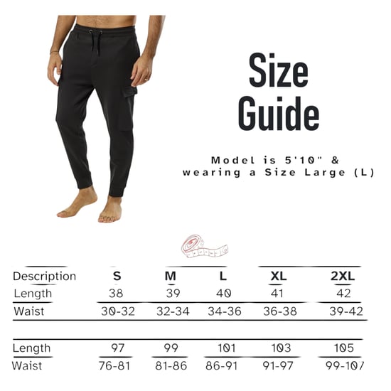Mens Cargo Joggers Zip Pockets Fleece Gym Trousers Cotton Bottom Track Pants New - Image 5