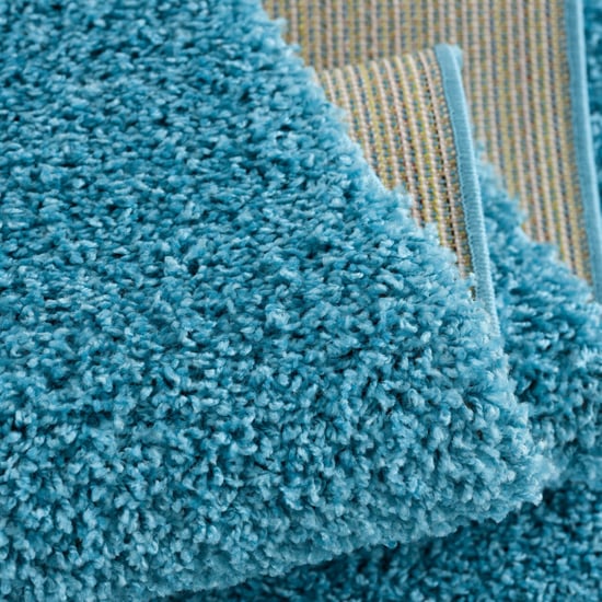 Muratap Loca shaggy vloerkleed turquoise hoogpolig- 120x170 cm - Image 3