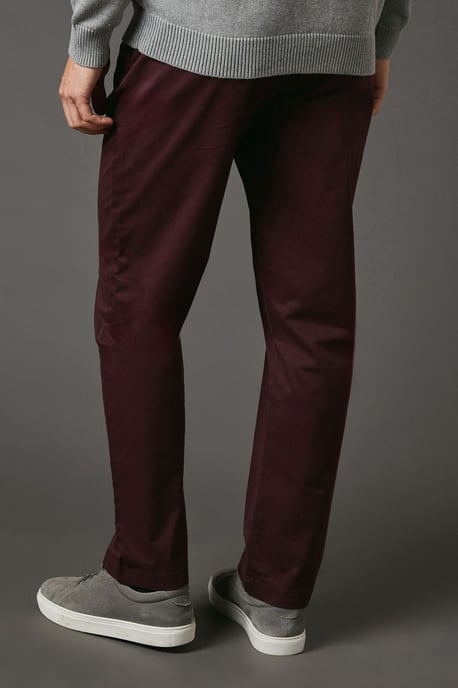 Burgundy Premium Chino Trousers - Image 3