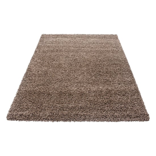 Muratap Basic shaggy vloerkleed caramel hoogpolig- 300x400 cm - Image 3