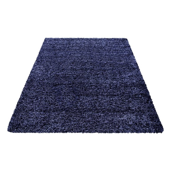 Muratap Basic shaggy vloerkleed donker blauw hoogpolig- 140x200 cm - Image 3