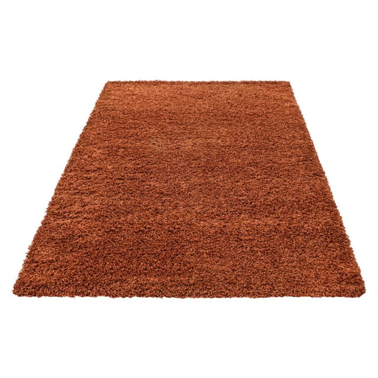 Muratap Basic shaggy vloerkleed terra / oranje hoogpolig- 240x340 cm - Image 2