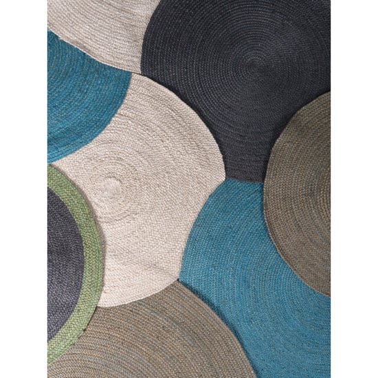 Home67 Vloerkleed jute rond antraciet ø160 cm - Image 2