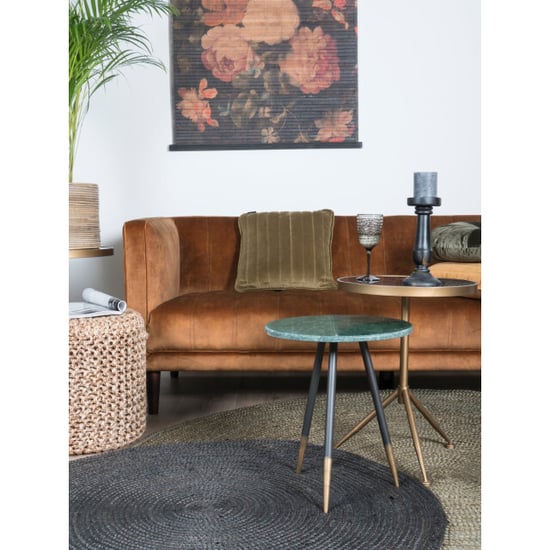 Home67 Vloerkleed jute rond antraciet ø160 cm - Image 3