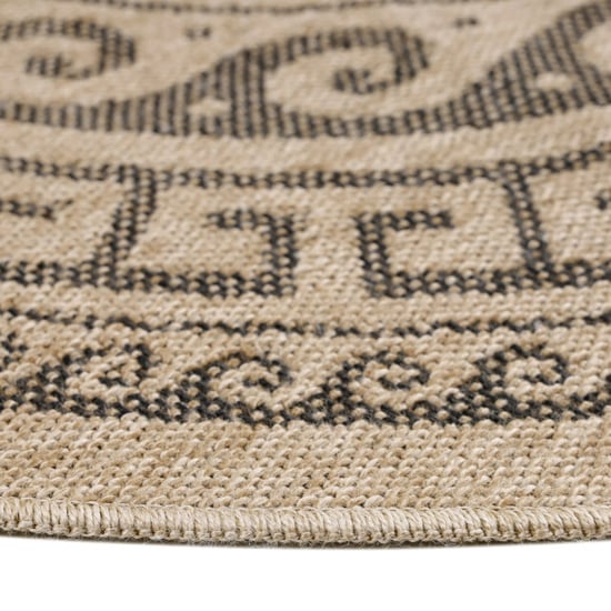 Muratap Natur vloerkleed floral rond buitenkleed sisal laagpolig indoor en outdoor 120 cm rond - Image 3