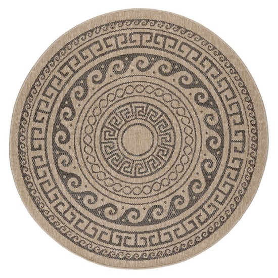 Muratap Natur vloerkleed floral rond buitenkleed sisal laagpolig indoor en outdoor 120 cm rond - Image 4