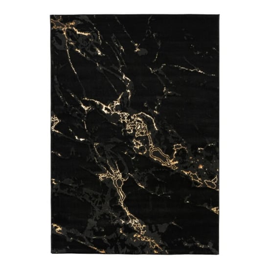 Muratap Fashion marmer laagpolig vloerkleed design tapijt goud- 80x300 cm - Image 1